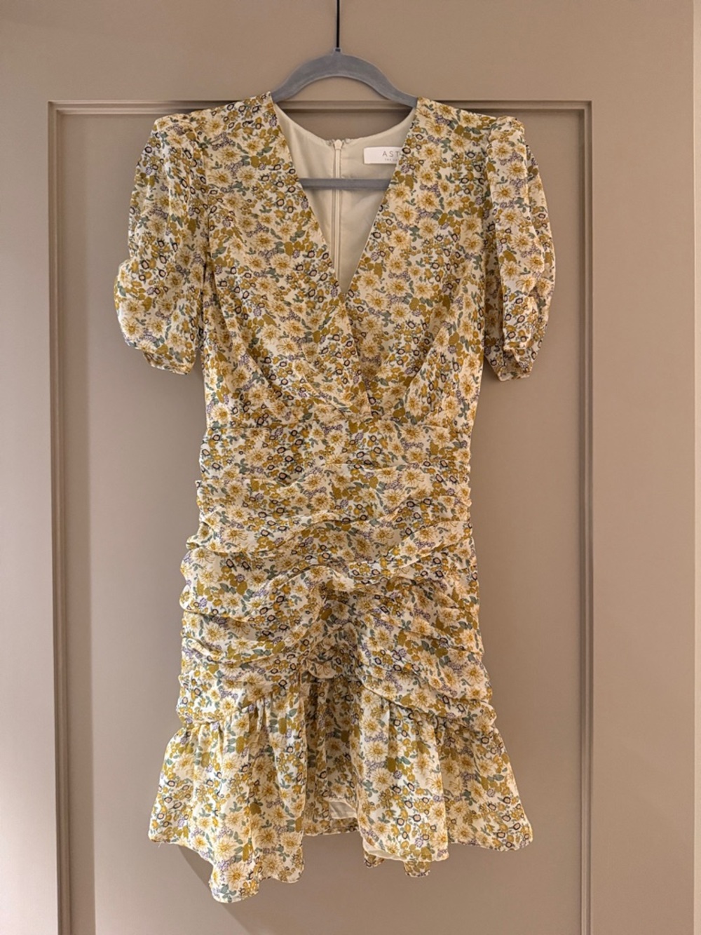Floral Ruched Mini Dress